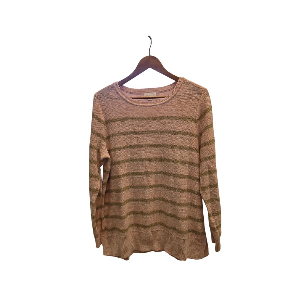 Resort ready boat neck sweater Belle pink gold stripe